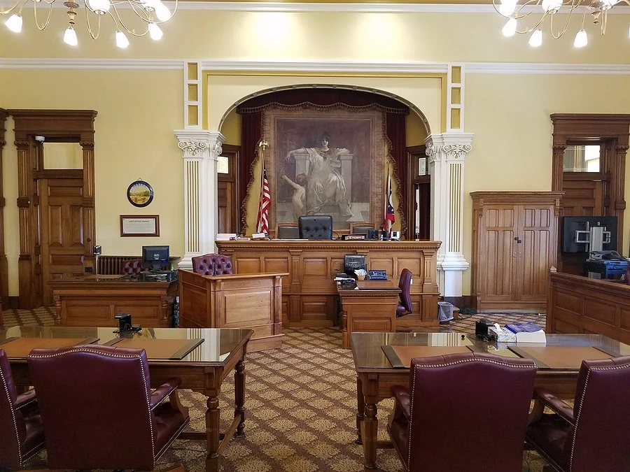 A snapshot of a courtroom, representing Florida's DUI diversion programs